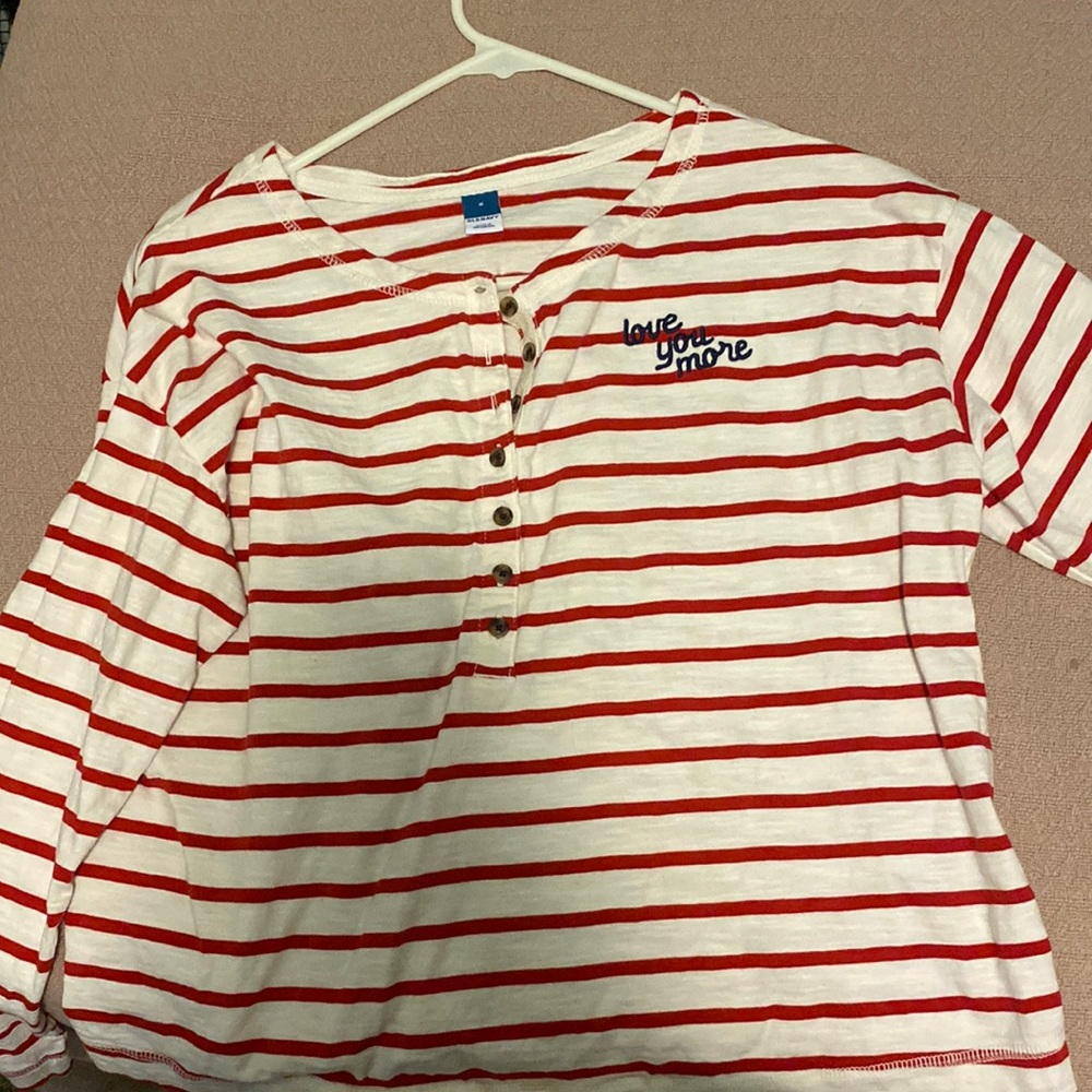 old navy half button up long sleeve top